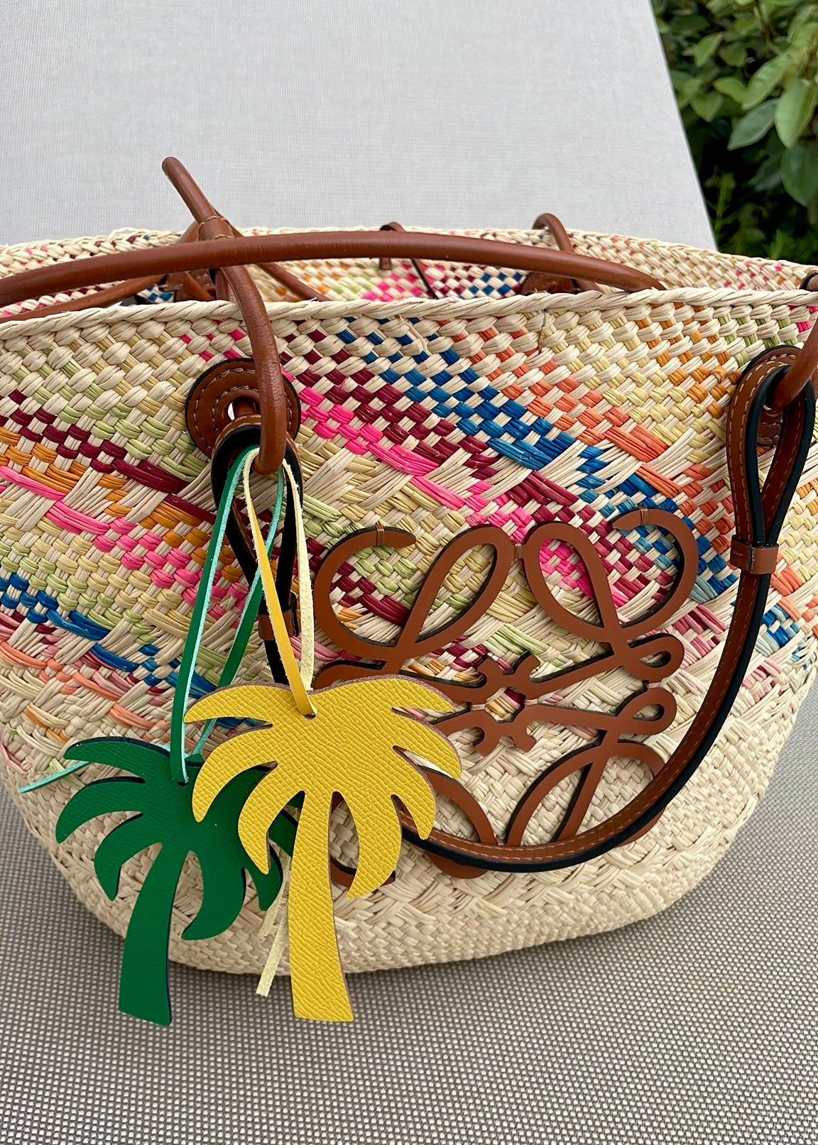YELLOW PALM TREE BAG CHARM