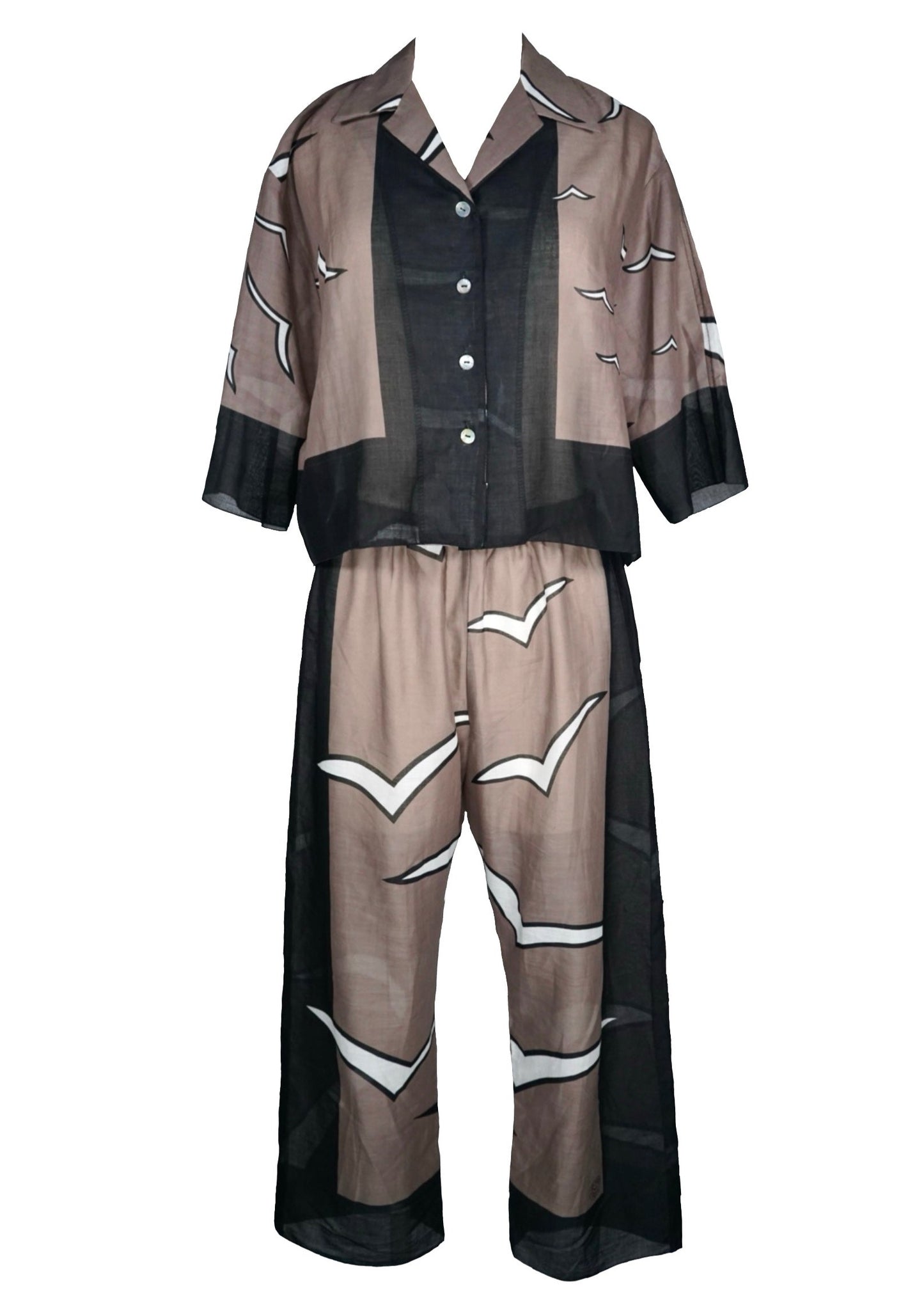BLACK BIRDS PANT SET