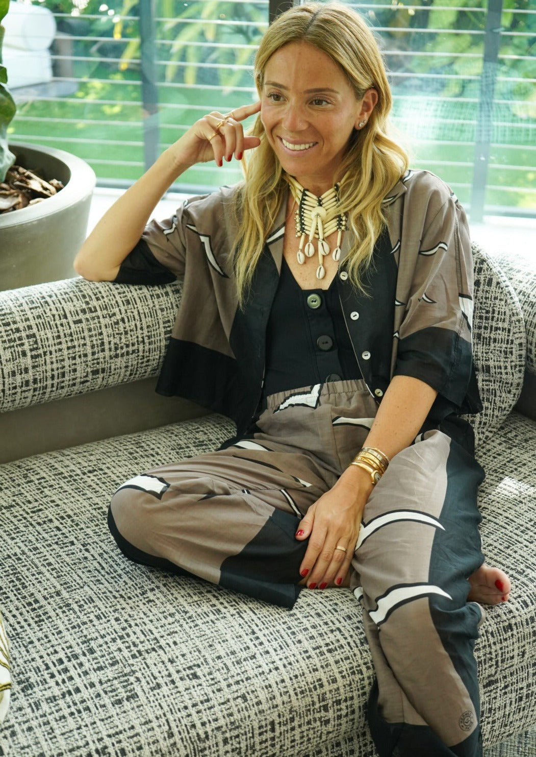 BLACK BIRDS PANT SET