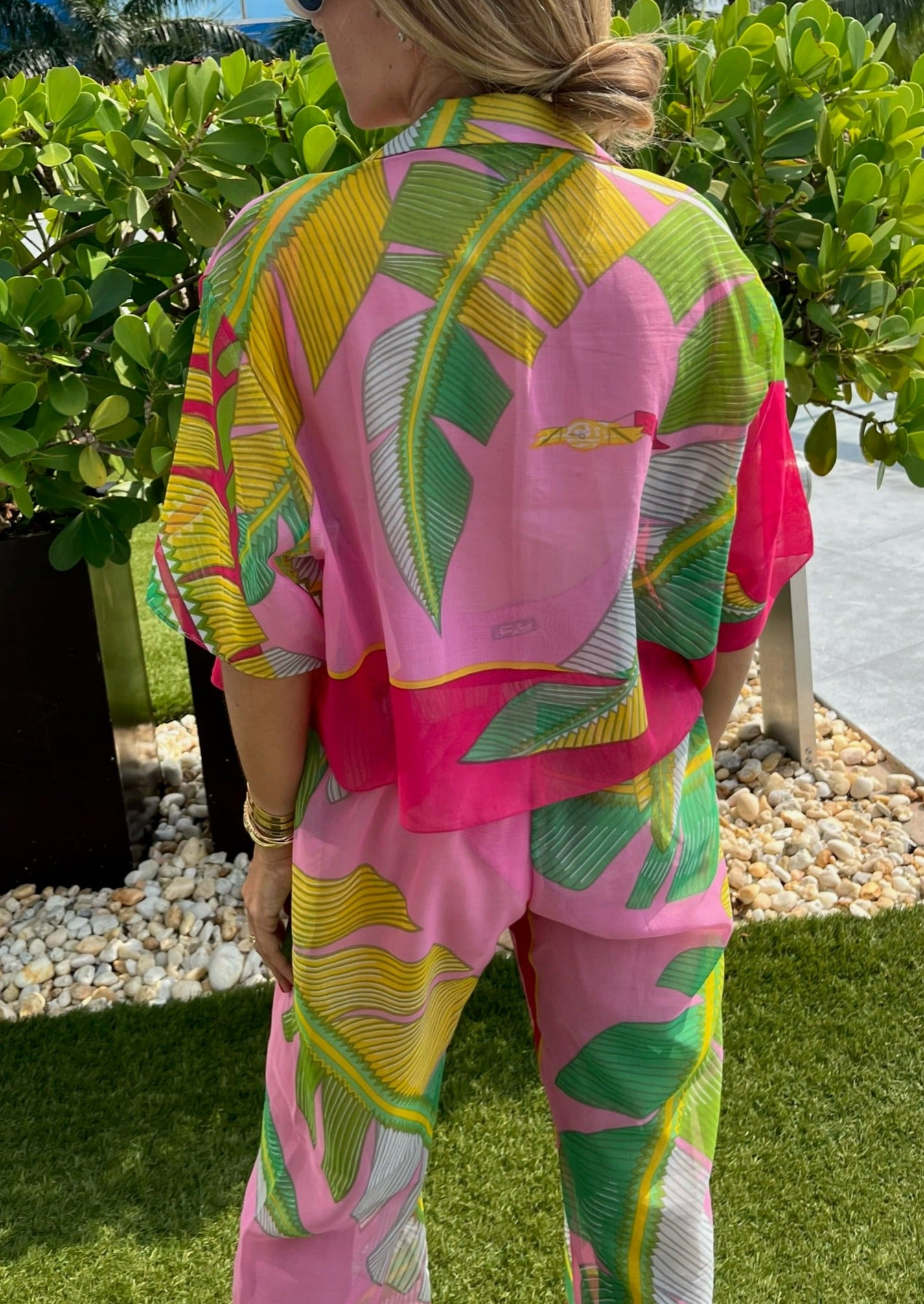 BEVERLY HILLS HOTEL PINK PANT SET