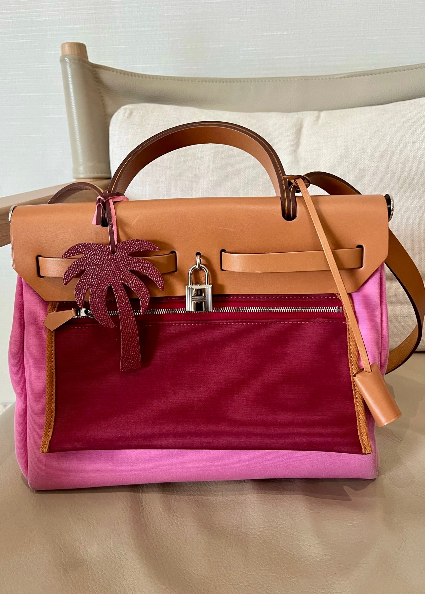 BURGUNDY BAG CHARM
